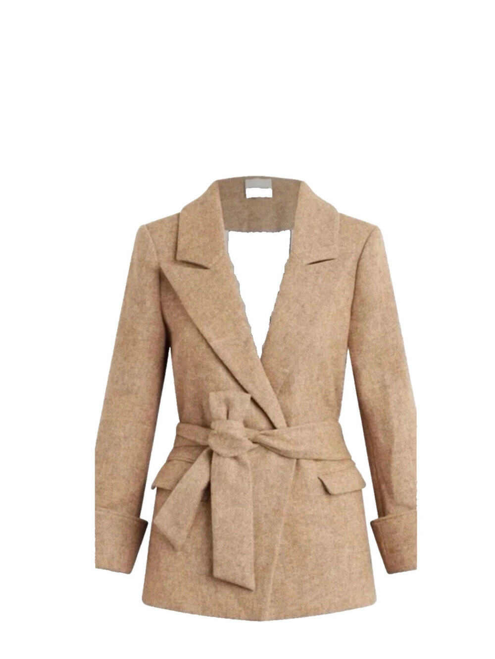 New, Favorite Daughter The Adrienne Belted Blazer in Beige Sz M #SJ2438 - Picture 3 of 10